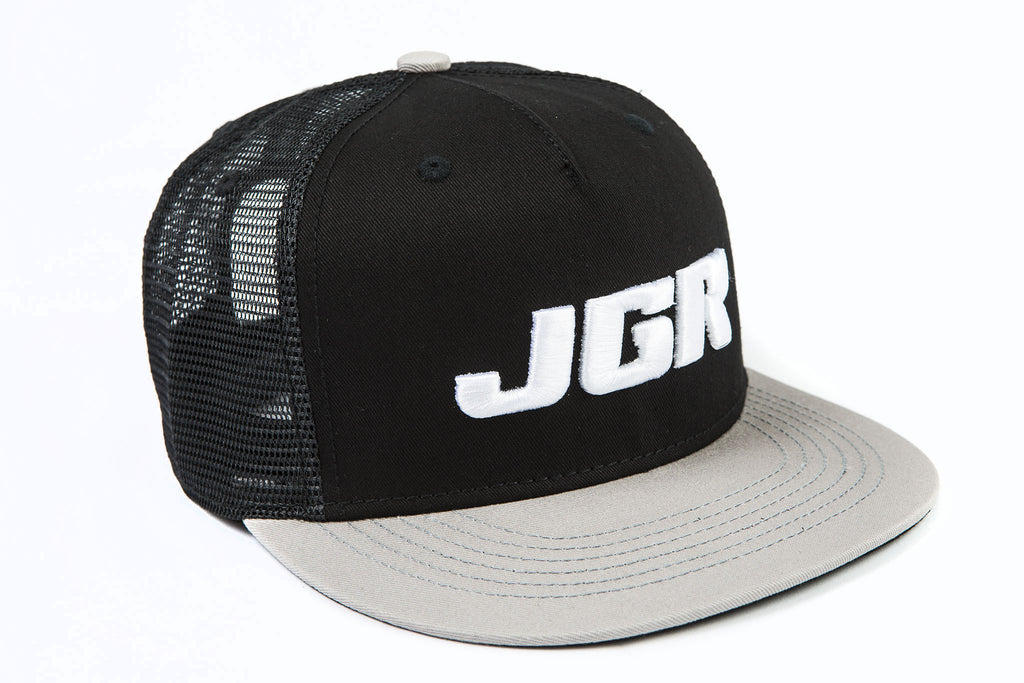 JGRMX gray trucker hat